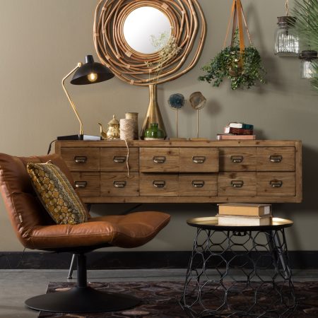 Dutchbone Ladekast 'Six' Dennenhout, 84 x 150cm