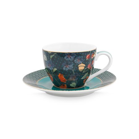 Espresso kop en schotel Winter Wonderland dark blue