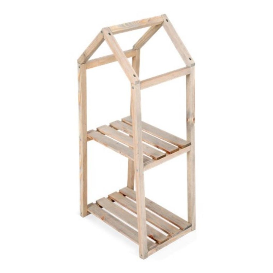 Etagere 2 Lagen 76 Cm Naturel hout
