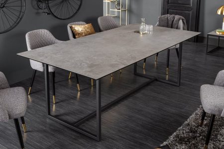 Design eettafel SYMBIOSE 200cm betongrijs keramiek made in Italy - 40669