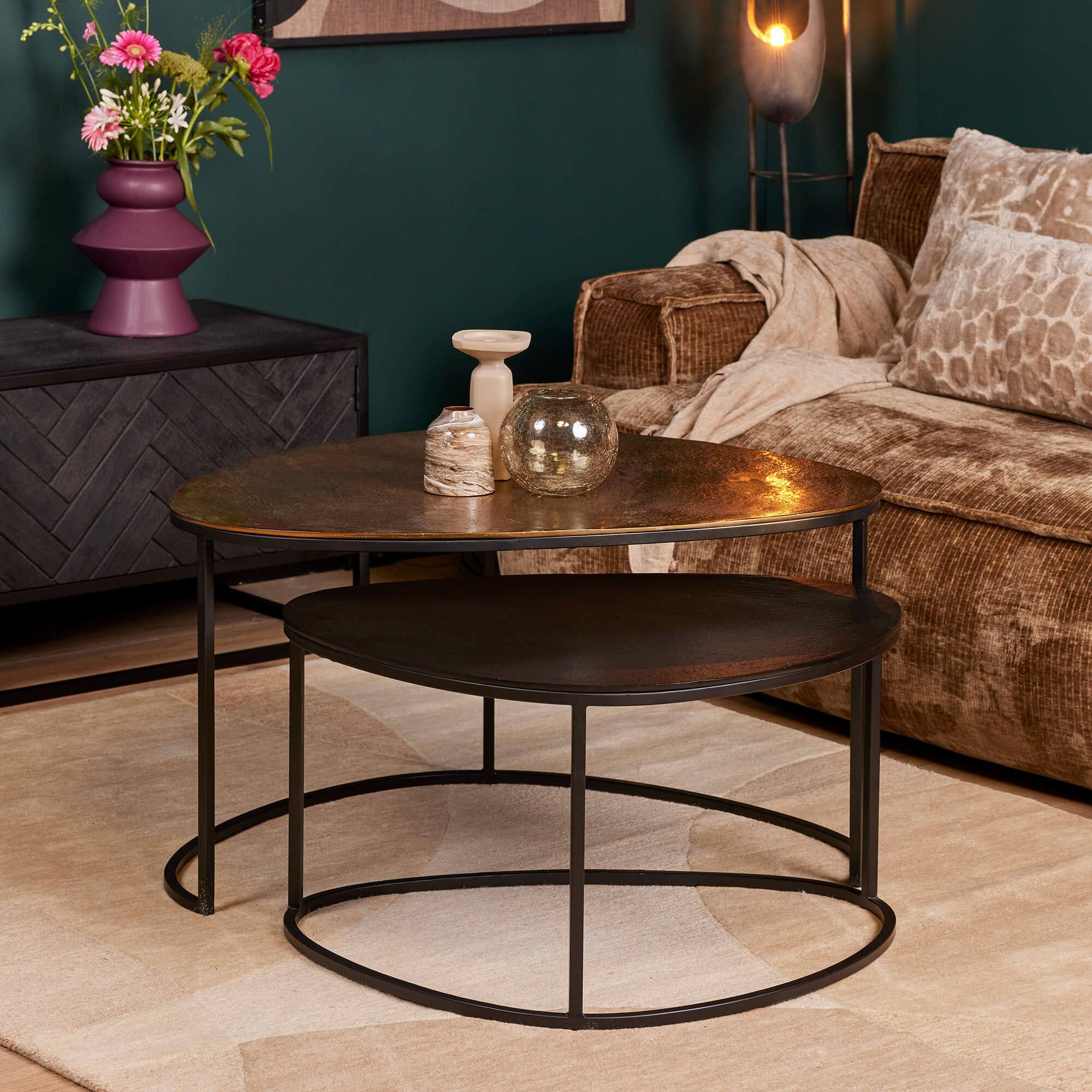 Salontafel Jarrel | 90 cm | Set van 2-STF-2328