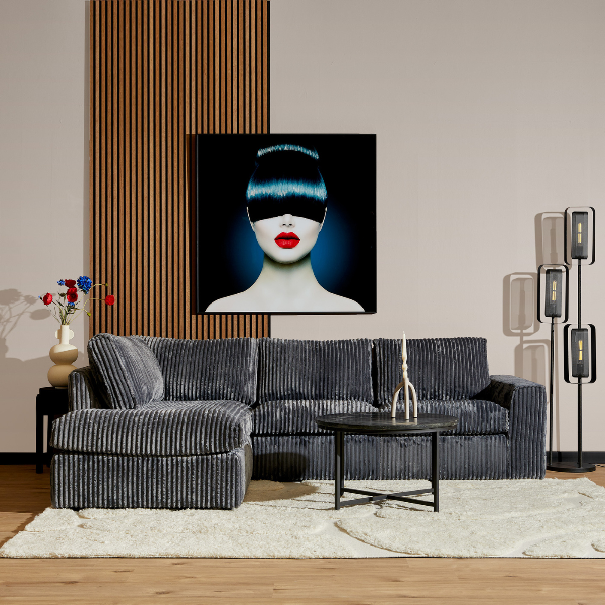 MySofa Teddy | Antraciet | Divan Links + 2,5 zits | 5 jaar garantie-MYS-Teddy-T85L