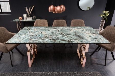 Design eettafel ATLANTIS 200cm turquoise keramiek gemaakt in Italie - 41748