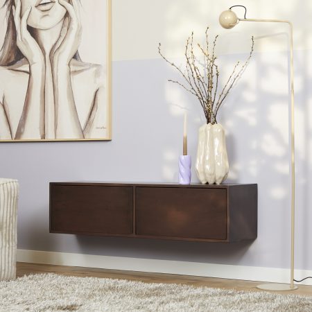 Zwevend tv meubel Vision Walnut | 120 cm-STF-2808