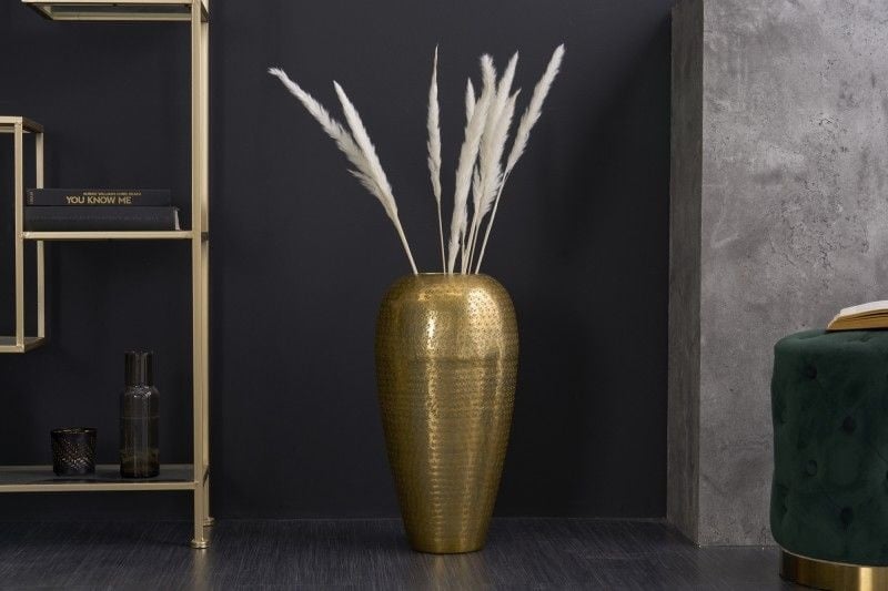 Elegante vaas ORIENTAL 50cm goud im Wild Hammerschlag Design - 41551