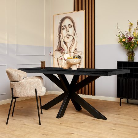 Eettafel Denver Black | 300 cm | Rechthoek-STF-521