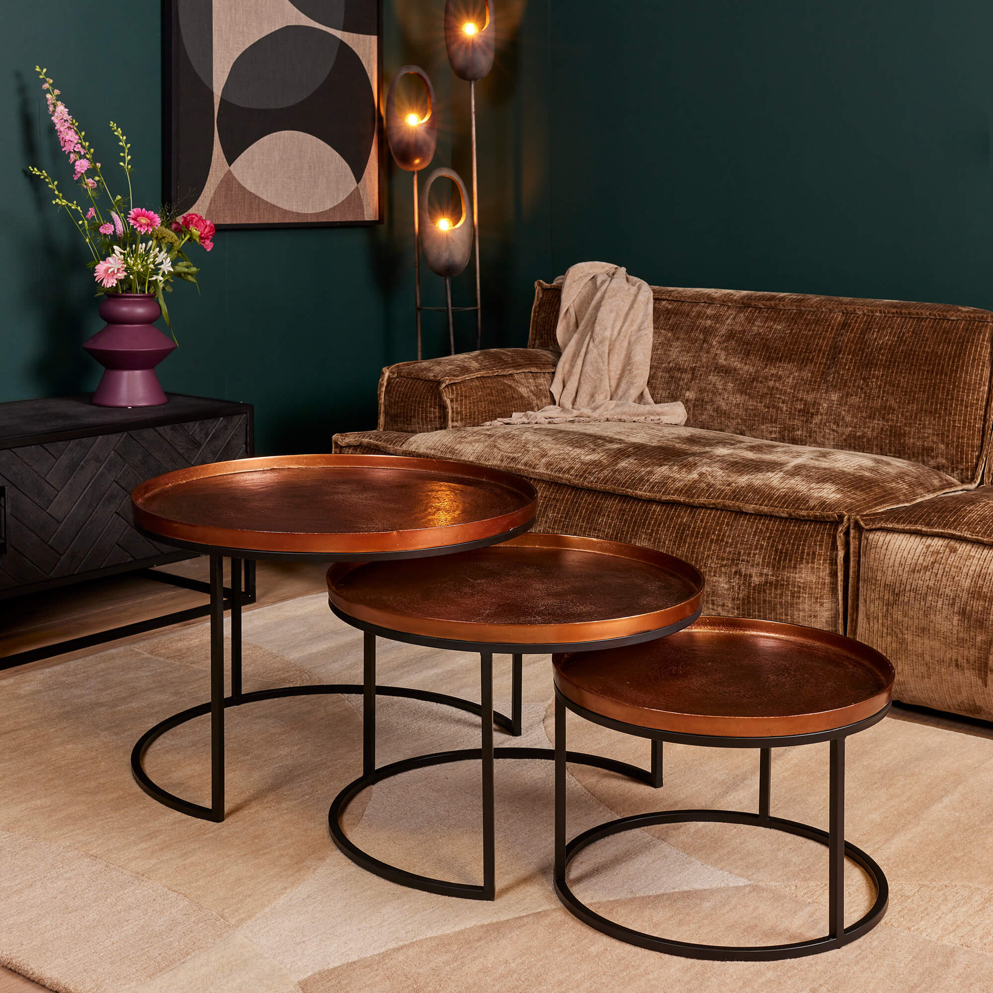 Salontafel Clive | 70 cm | Set van 3-STF-2331