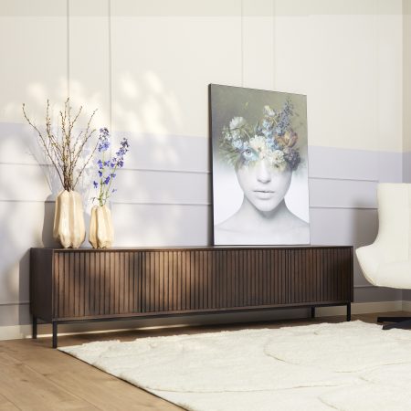 Tv meubel Madison Walnut | 210 cm-STF-6752