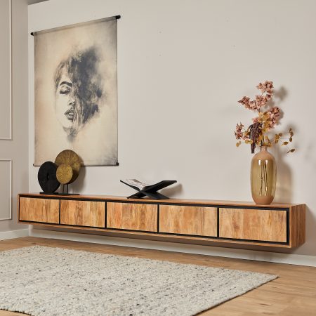 Zwevend tv meubel RichWood | 280 cm-STF-3516