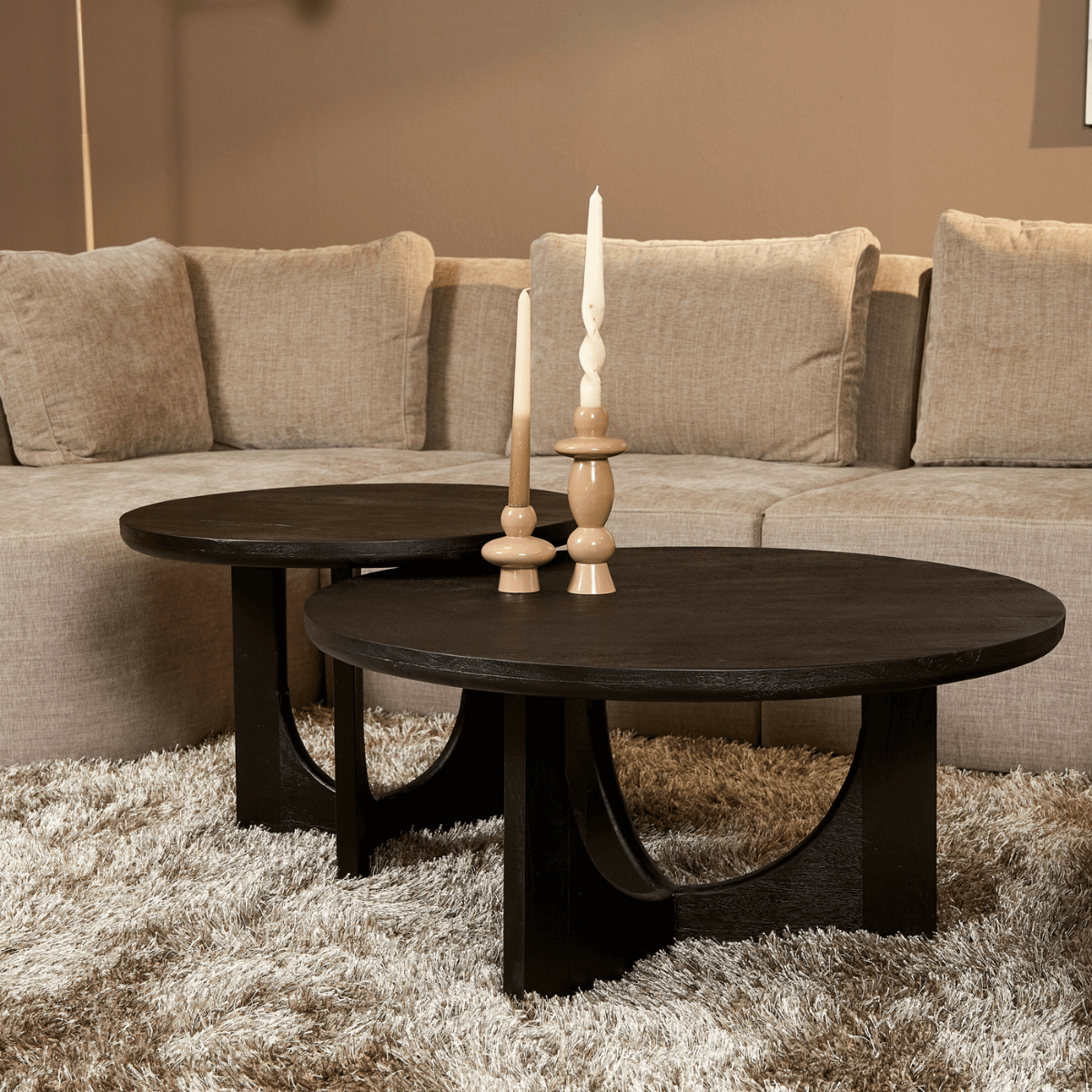 Salontafel Guus | Zwart | 80 cm-STF-9076