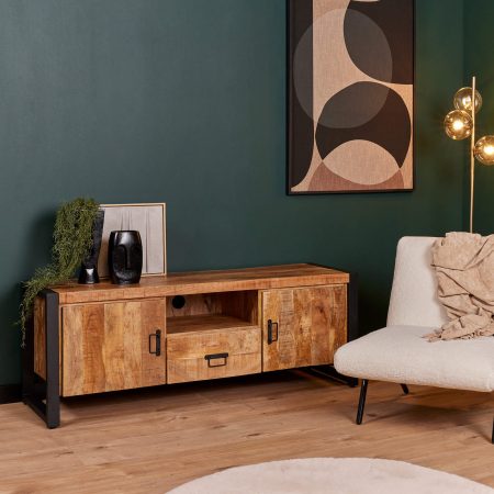 Tv meubel Boaz met deuren en een lade | 150 cm-STF-622