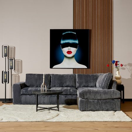 MySofa Teddy | Antraciet | 2,5 zits + Divan Rechts | 5 jaar garantie-MYS-Teddy-T85R