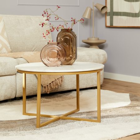 Salontafel Ryan White marble | 70 cm-STF-9065