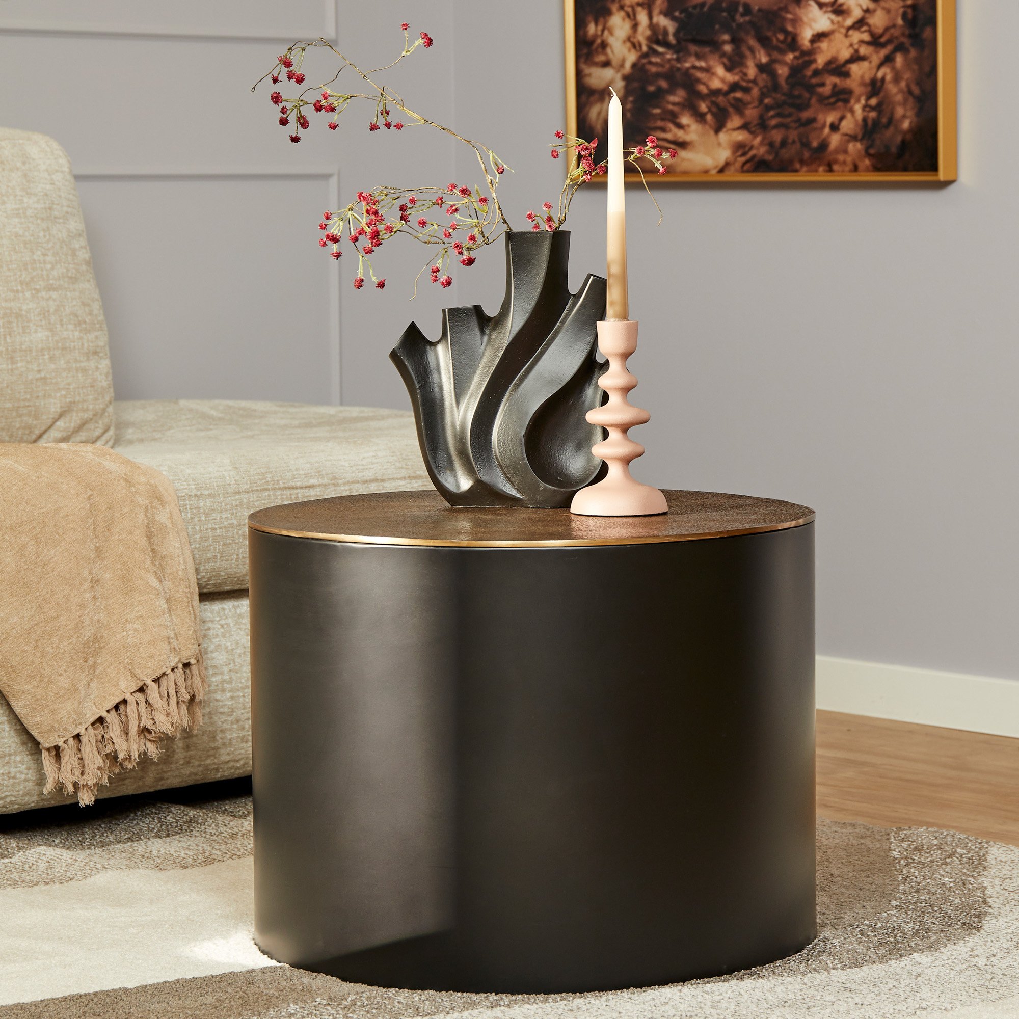 Salontafel Fiore Black | 60 cm-STF-2391