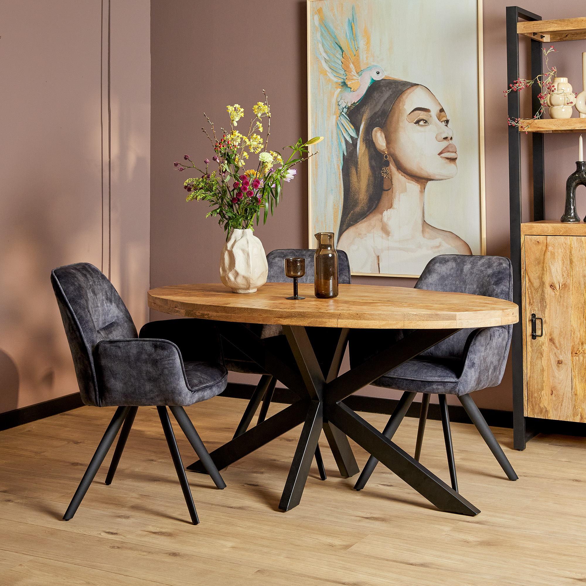 Eettafel Denver | 160 cm | Ovaal-STF-535