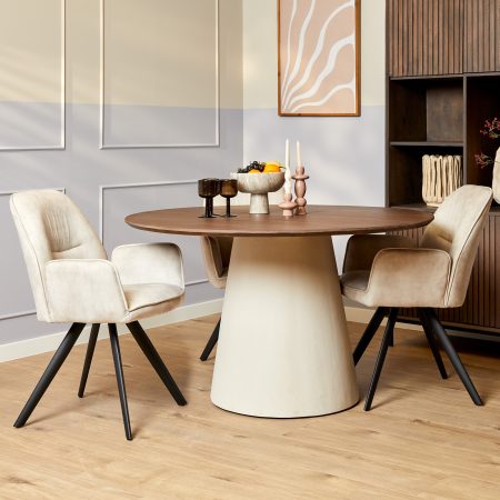 Eettafel Madison Walnut | 130 cm-STF-6761