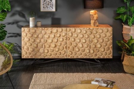 Massief dressoir ORGANIC LIVING 175cm mangohout organisch design - 39233