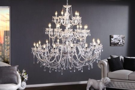 Design kroonluchter CRYSTAL XXL 120cm helder acryl 30-armige kristallen lamp - 1714
