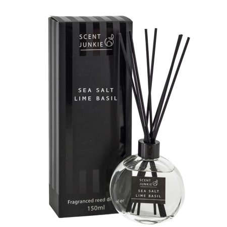 Geurdiffuser met stokjes 150ml Sea salt Basil