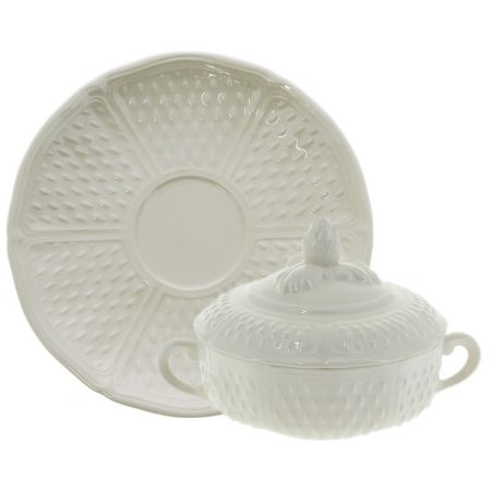 Gien Soepkop met schotel en deksel