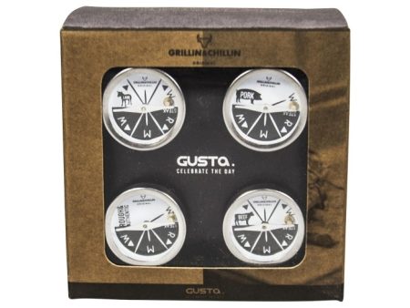 Gusta barbecue thermometer giftset 4-delig