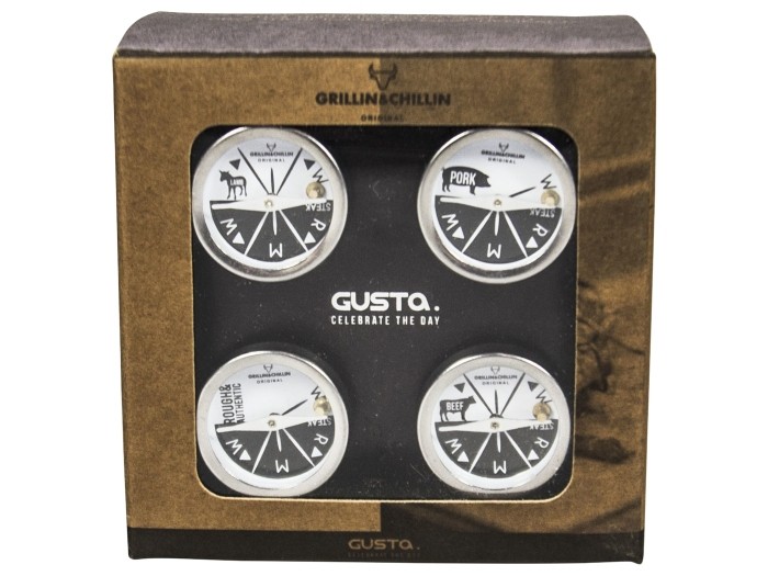 Gusta barbecue thermometer giftset 4-delig