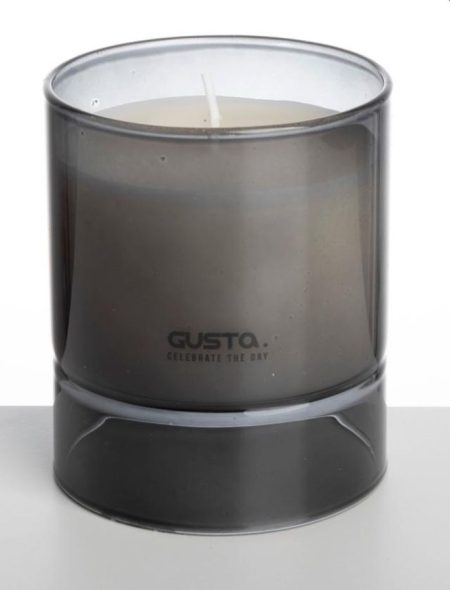 Gusta Geurkaars Glasvoet Zwart 7x8.5cm