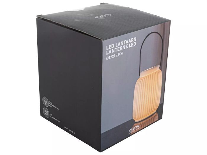 Gusta Led Lantaarn 12X15.5 Wit