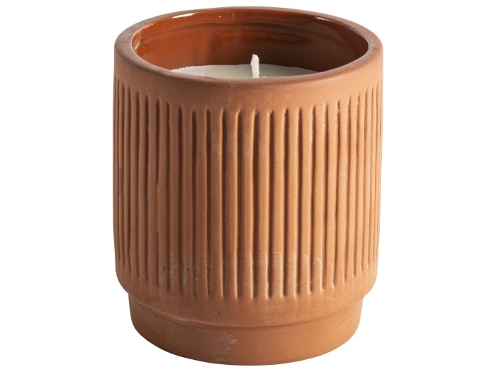 Gusta terracotta kaars 8x9cm