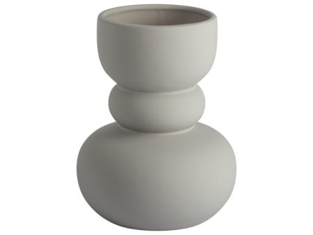 Gusta vaas rubberlook 14,9x19cm taupe