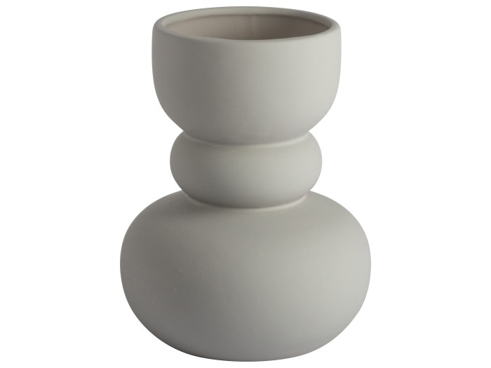 Gusta vaas rubberlook 14,9x19cm taupe