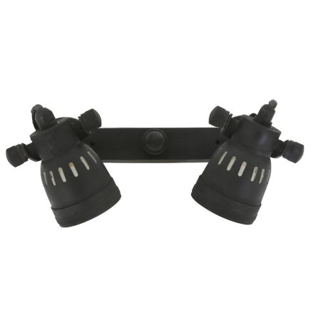 Opbouwspot Indigo Double Antiek Zwart