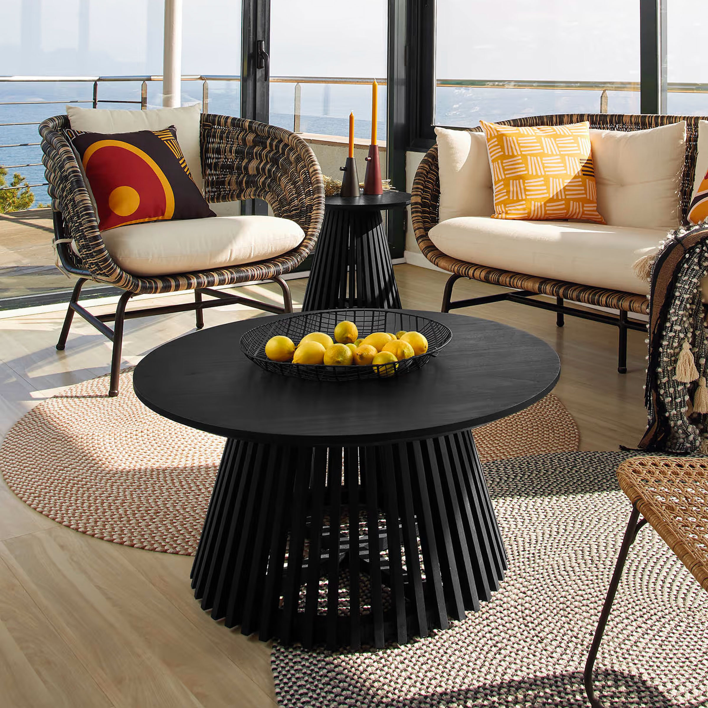 Kave Home Salontafel 'Jeanette' Ø80cm, kleur Zwart