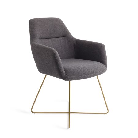 Jesper Home Eetkamerstoel 'Kinko' Cross Gold, kleur Shadow