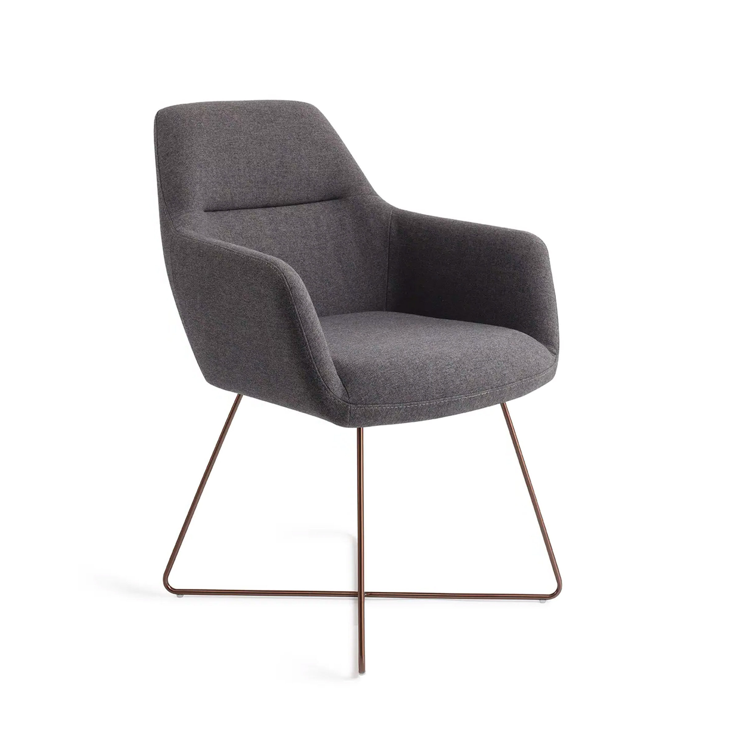 Jesper Home Eetkamerstoel 'Kinko' Cross Rose Gold, kleur Shadow