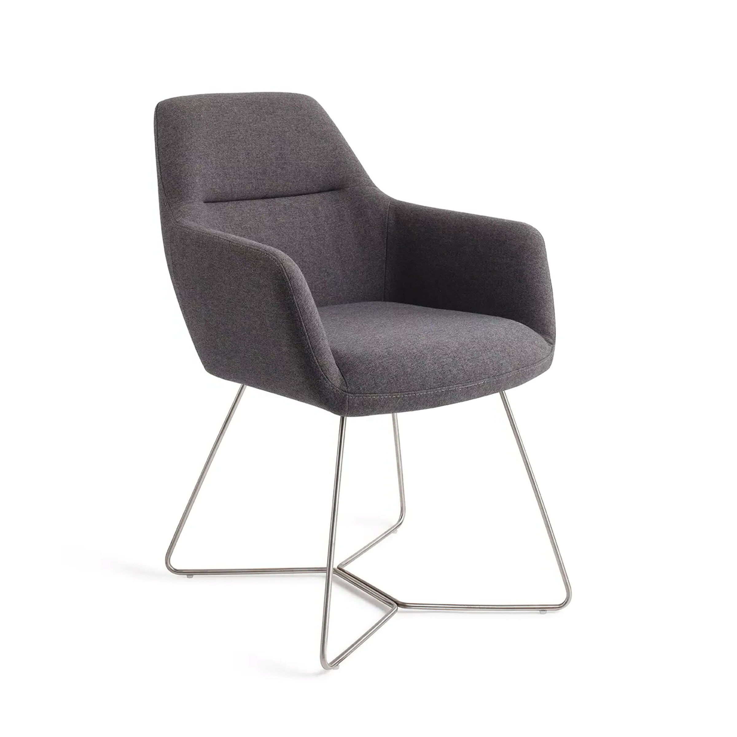 Jesper Home Eetkamerstoel 'Kinko' Beehive Steel, kleur Shadow