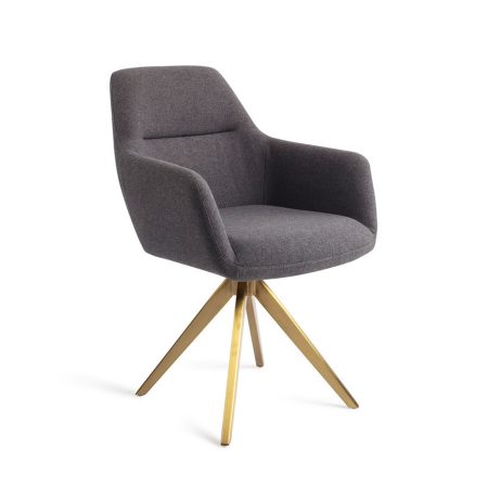 Jesper Home Eetkamerstoel 'Kinko' Turn Gold, kleur Shadow