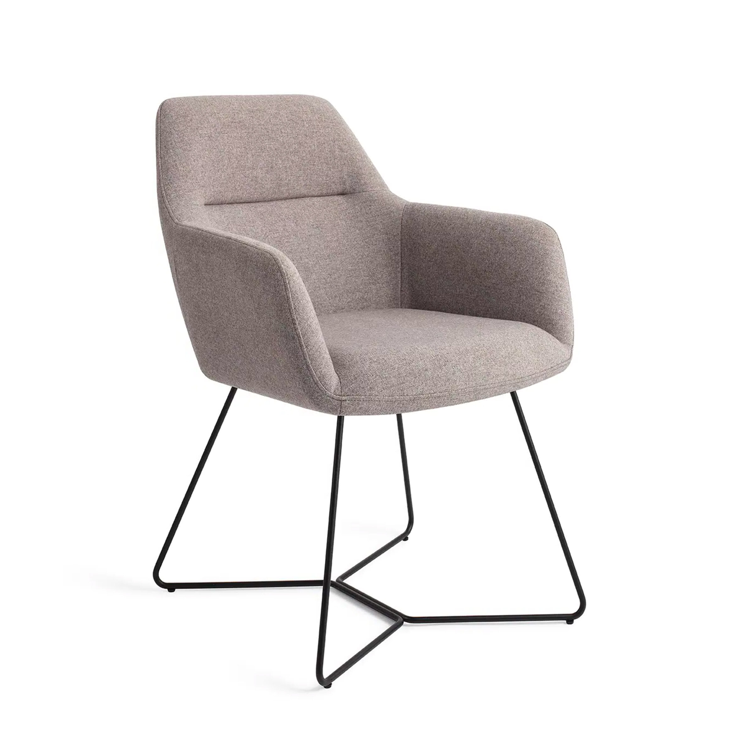 Jesper Home Eetkamerstoel 'Kinko' Beehive Black, kleur Earl Grey