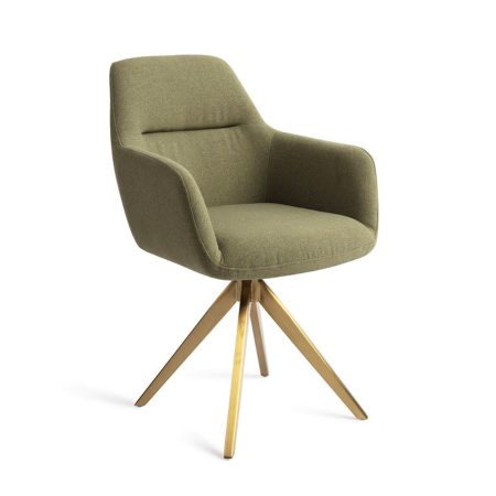 Jesper Home Eetkamerstoel 'Kinko' Turn Gold, kleur Green Hunter