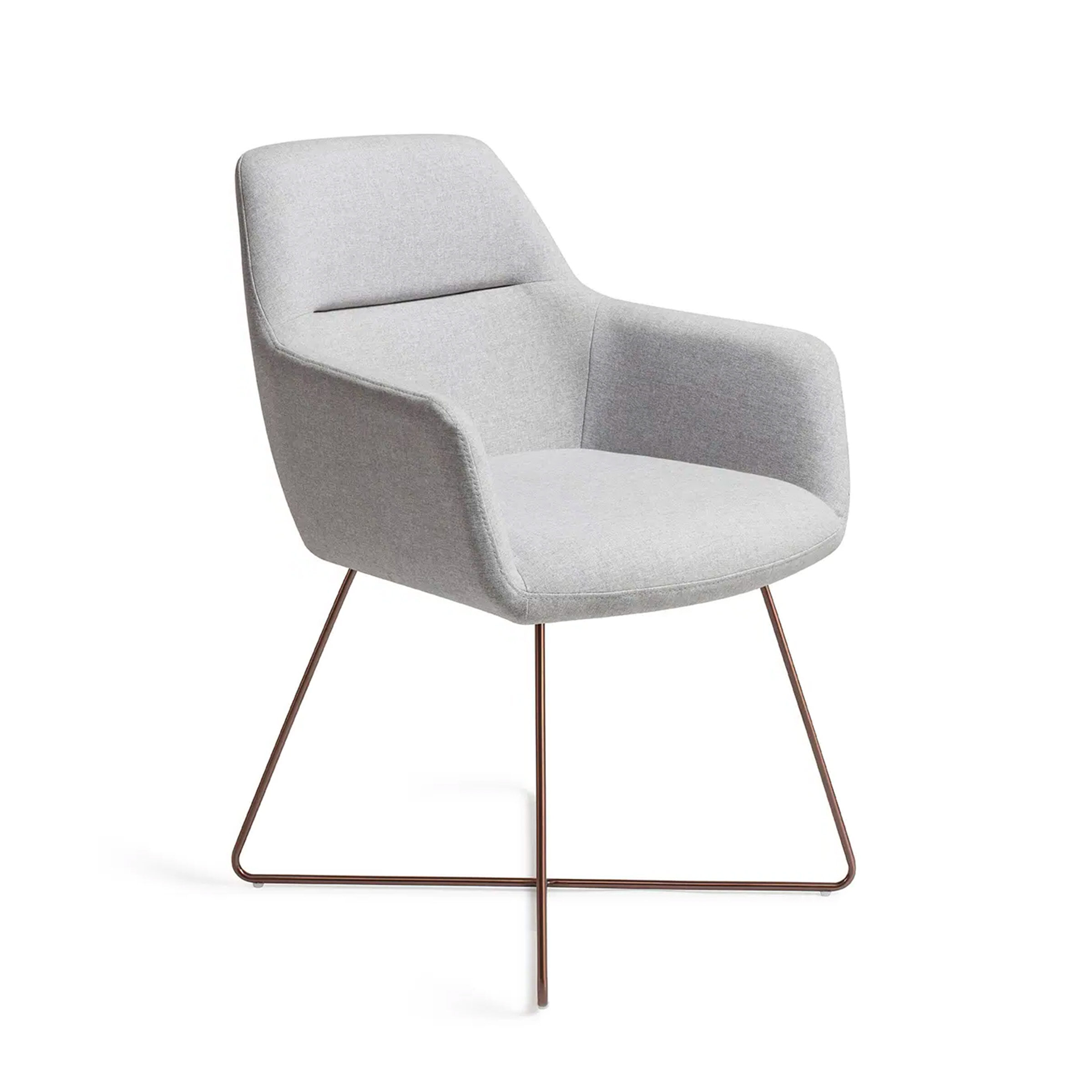 Jesper Home Eetkamerstoel 'Kinko' Cross Rose Gold, kleur Cloud