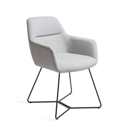 Jesper Home Eetkamerstoel 'Kinko' Beehive Black, kleur Cloud