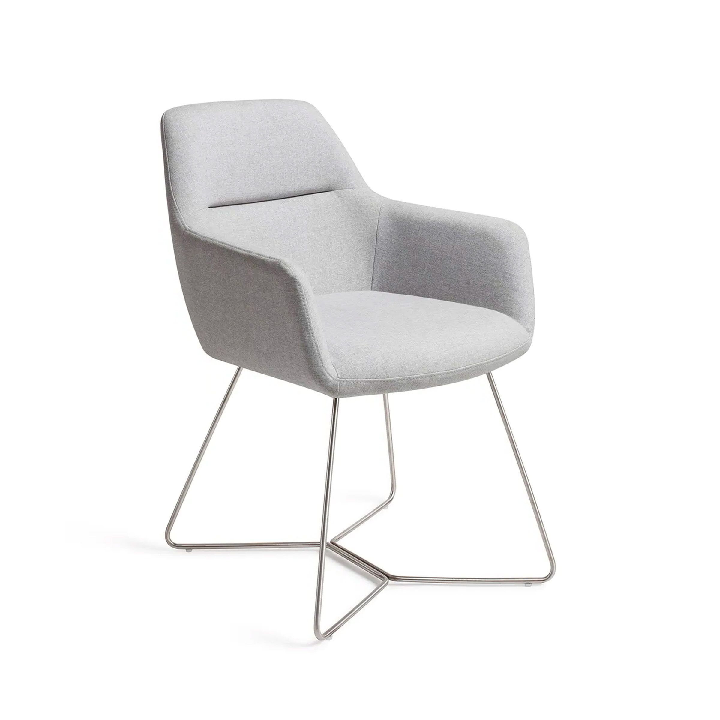 Jesper Home Eetkamerstoel 'Kinko' Beehive Steel, kleur Cloud