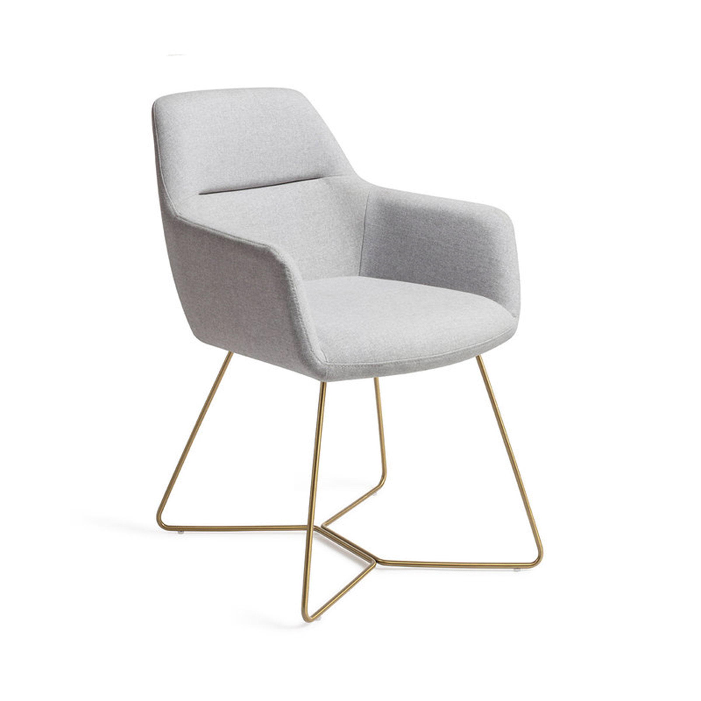 Jesper Home Eetkamerstoel 'Kinko' Beehive Gold, kleur Cloud