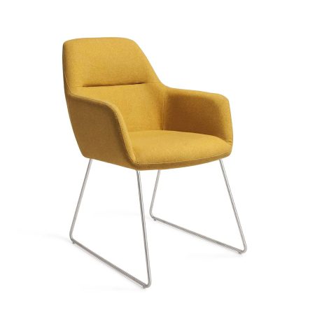 Jesper Home Eetkamerstoel 'Kinko' Slide Steel, kleur Dijon