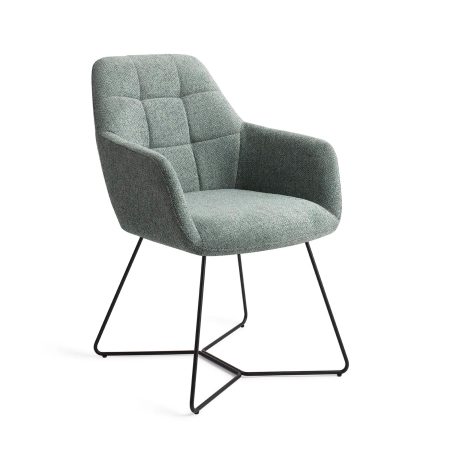 Jesper Home Eetkamerstoel 'Noto' Beehive Black, kleur Real Teal