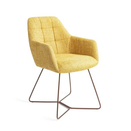 Jesper Home Eetkamerstoel 'Noto' Beehive Rose Gold, kleur Bumble Bee