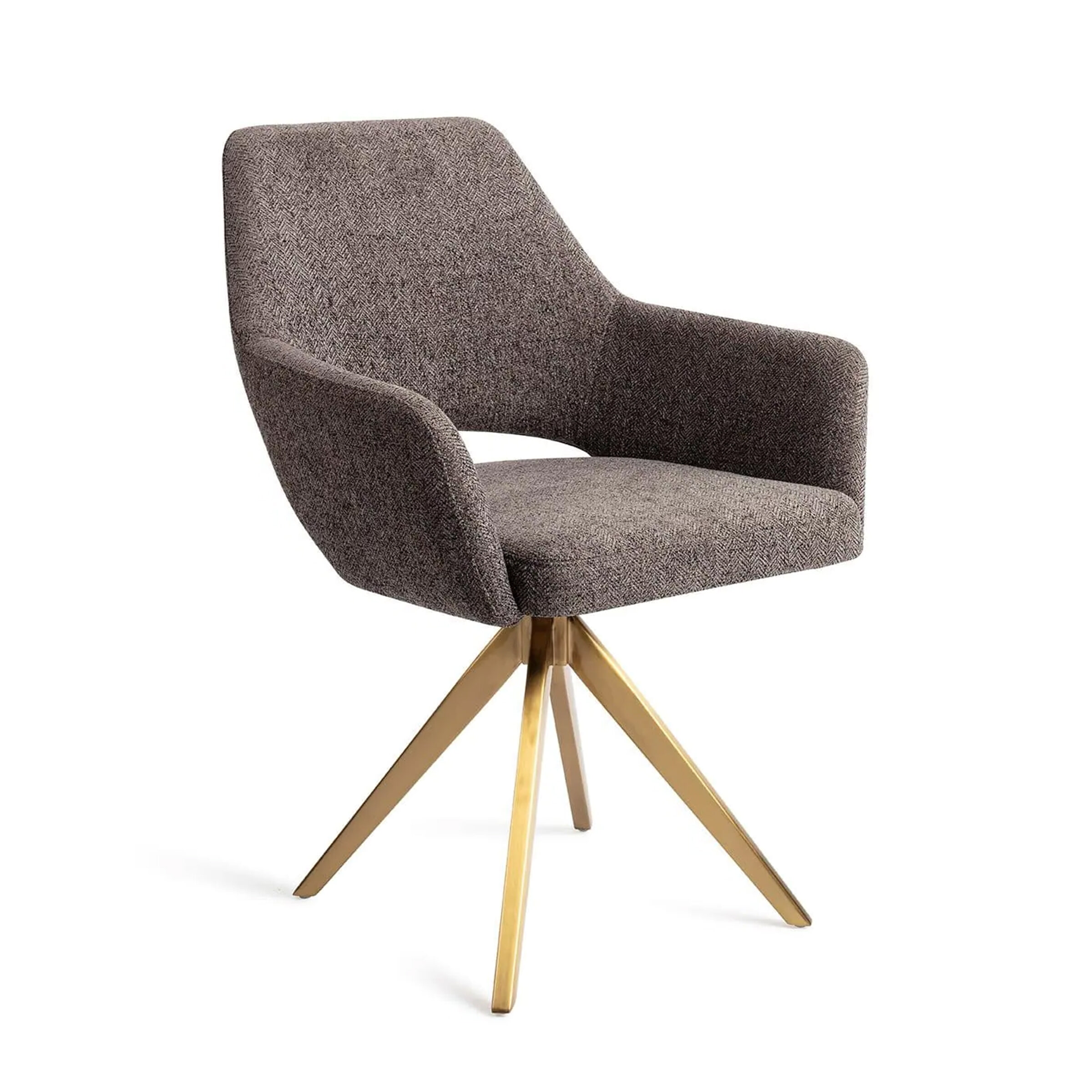 Jesper Home Eetkamerstoel 'Yanai' Turn Gold, kleur Amazing Grey