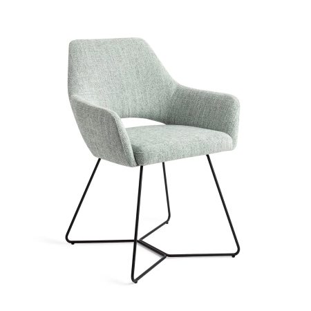 Jesper Home Eetkamerstoel 'Yanai' Beehive Black, kleur Soft Sage