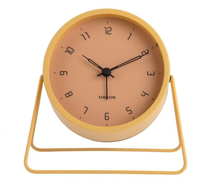 Karlson Alarm Clock Strak Iron Matt Honey