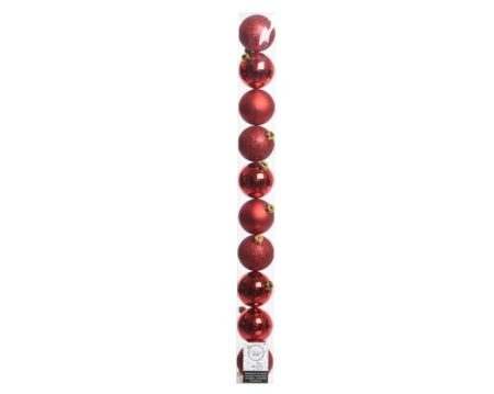 Kerstballen Rood Set 10 6cm